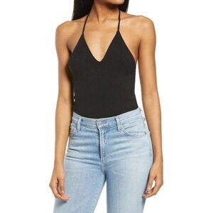 AFRM BNWOT womens "Hara" t-back black ribbed bodysuit sz medium